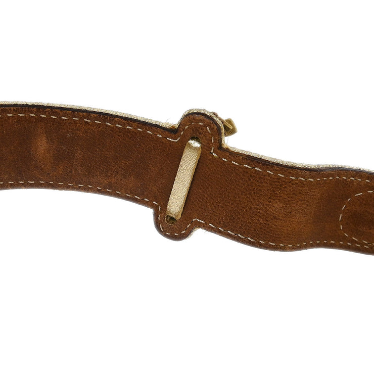 Christian Dior Gold Brown Saddle Handbag 01RU0013 134837