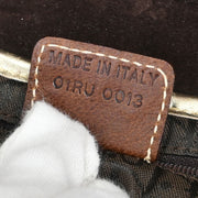 Christian Dior Gold Brown Saddle Handbag 01RU0013 134837