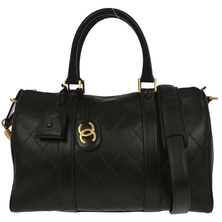 Chanel Black Lambskin Bicolore 2way Handbag 134838