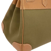 Hermes Khaki Natural Toile Officier Vache Birkin 35 Handbag 32E Square:M 134841