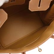 Hermes Khaki Natural Toile Officier Vache Birkin 35 Handbag 32E Square:M 134841