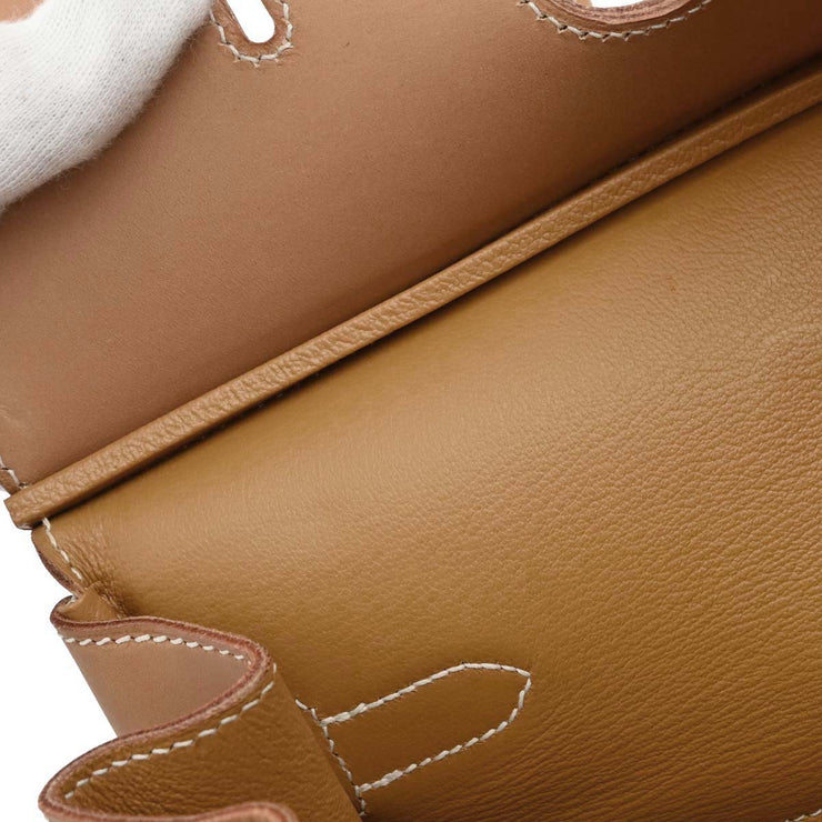 Hermes Khaki Natural Toile Officier Vache Birkin 35 Handbag 32E Square:M 134841