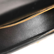 Hermes Black Box Calf Kelly 32 Sellier Handbag D Circle:L 134842
