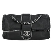 Chanel Black Calfskin Luxury Line Madison Flap Shoulder Bag 134850