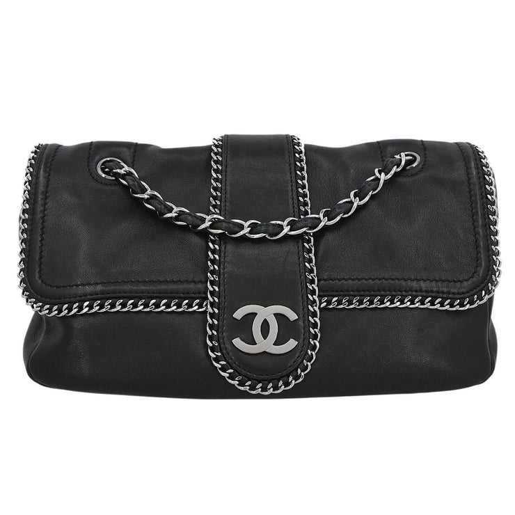 Chanel Black Calfskin Luxury Line Madison Flap Shoulder Bag 134850