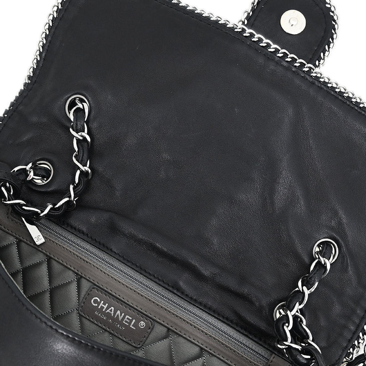 Chanel Black Calfskin Luxury Line Madison Flap Shoulder Bag 134850