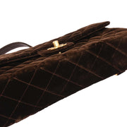 Chanel Brown Velvet Chain Backpack 134853