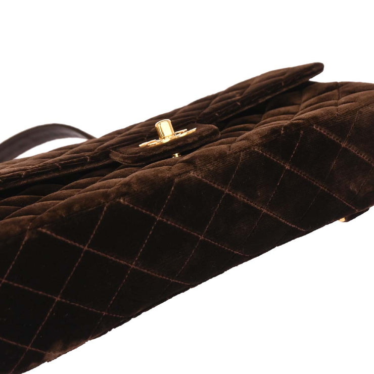 Chanel Brown Velvet Chain Backpack 134853