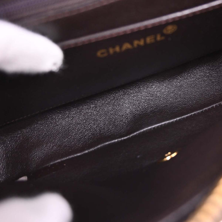 Chanel Brown Velvet Chain Backpack 134853