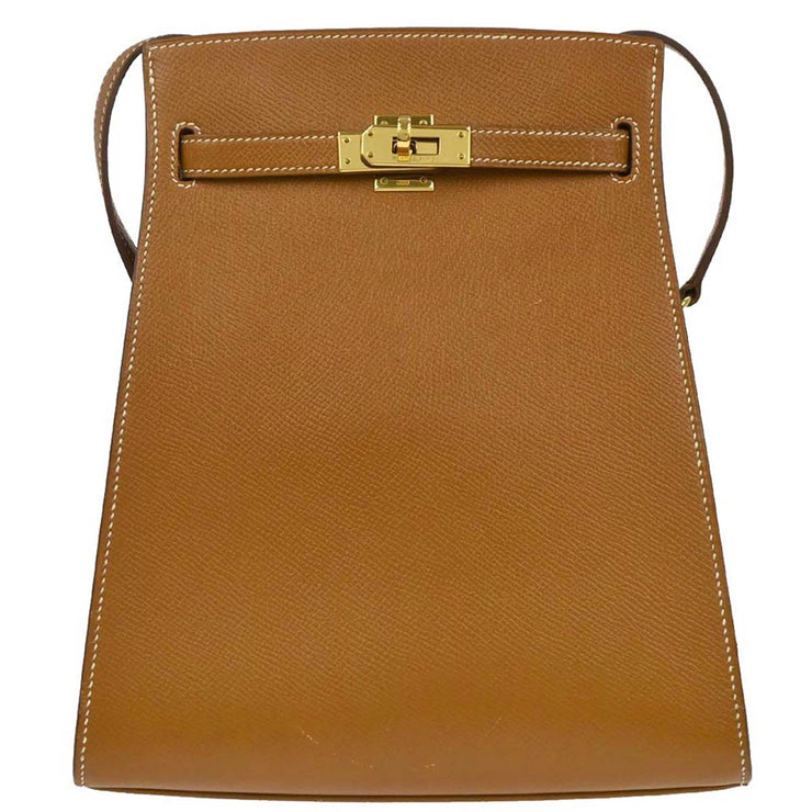 Hermes Gold Courchevel Kelly Sport PM Shoulder Bag W Circle:S 134856