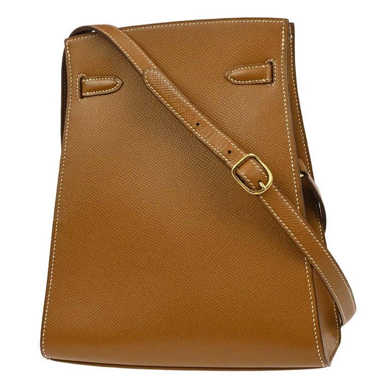 Hermes Gold Courchevel Kelly Sport PM Shoulder Bag W Circle:S 134856