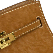 Hermes Gold Courchevel Kelly Sport PM Shoulder Bag W Circle:S 134856