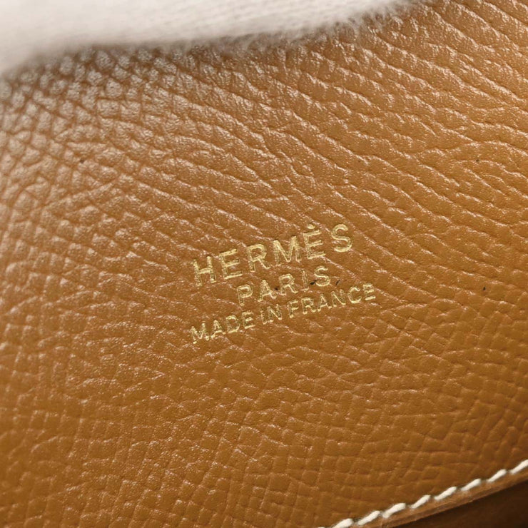 Hermes Gold Courchevel Kelly Sport PM Shoulder Bag W Circle:S 134856