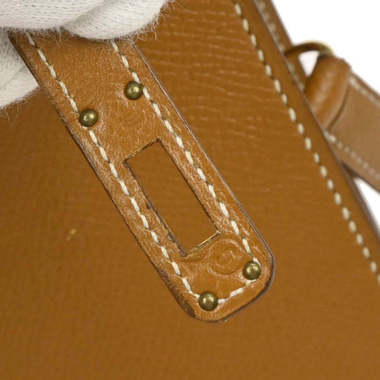 Hermes Gold Courchevel Kelly Sport PM Shoulder Bag W Circle:S 134856