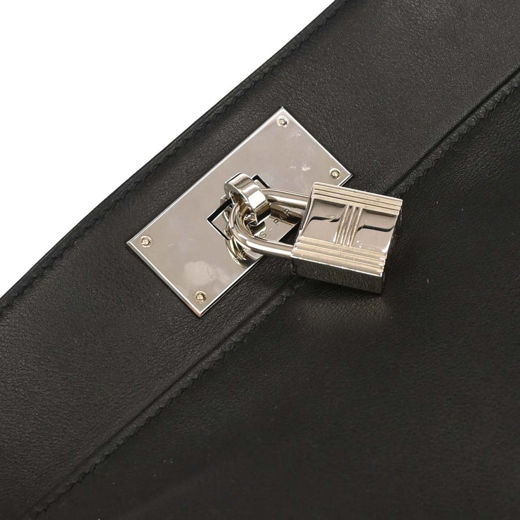 Hermes Black Swift Toolbox 26 2way Handbag 17 Square:R 134857
