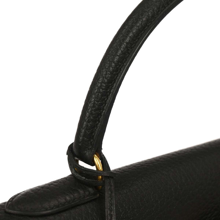 Hermes Black Ardennes Kelly 35 Sellier 2way Handbag 7 Circle:Z 134860
