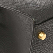 Hermes Black Ardennes Kelly 35 Sellier 2way Handbag 7 Circle:Z 134860