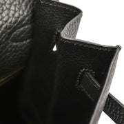 Hermes Black Ardennes Kelly 35 Sellier 2way Handbag 7 Circle:Z 134860