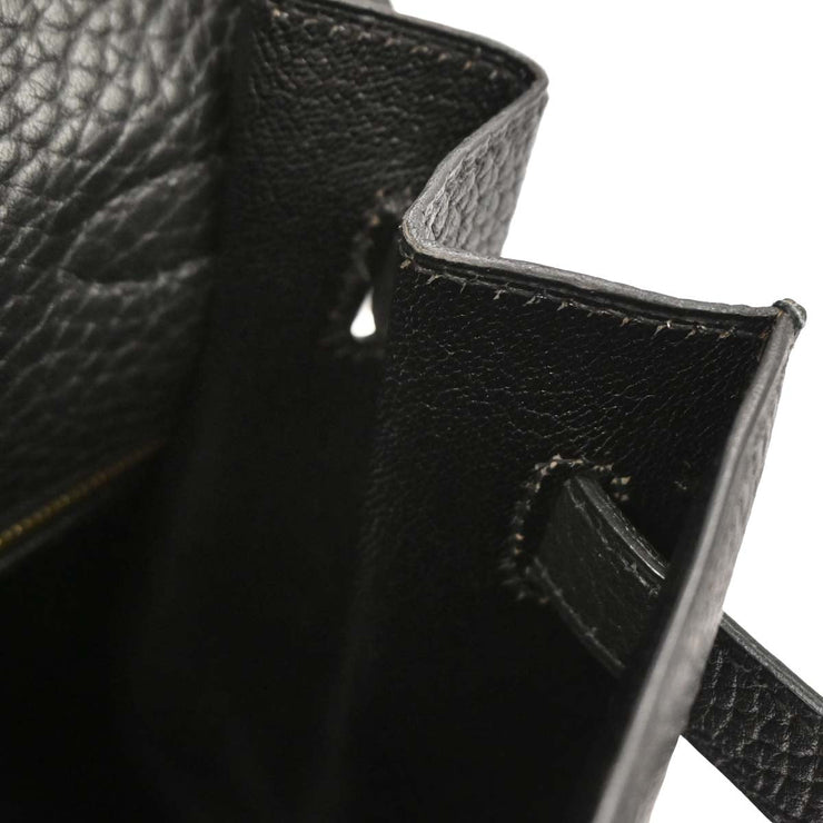 Hermes Black Ardennes Kelly 35 Sellier 2way Handbag 7 Circle:Z 134860