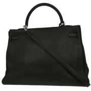 Hermes Black Taurillon Clemence Kelly 35 Retourne 2way Handbag 10 Square:G 134861