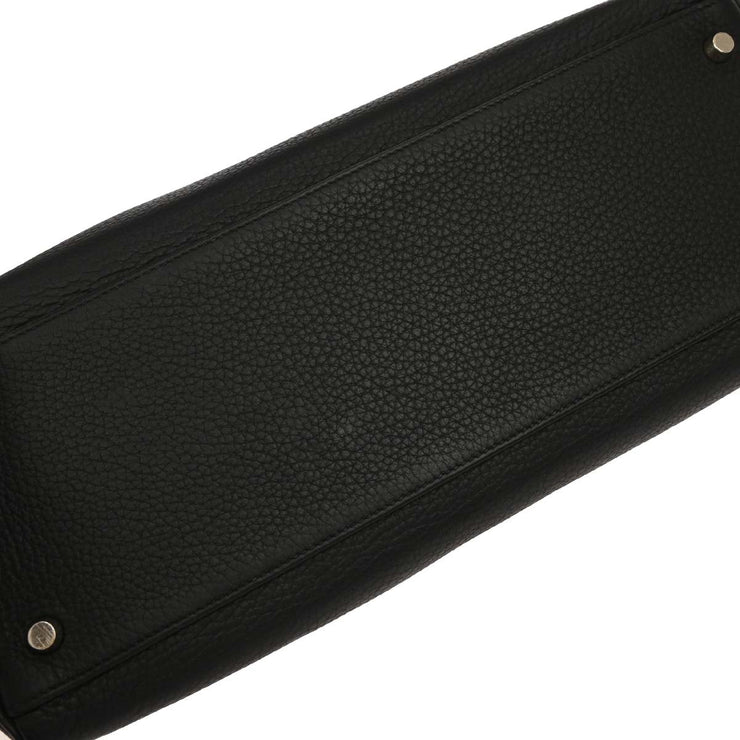 Hermes Black Taurillon Clemence Kelly 35 Retourne 2way Handbag 10 Square:G 134861