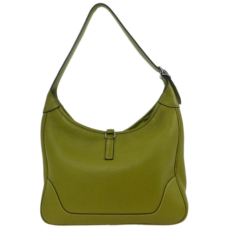 Hermes Anis Green Taurillon Clemence Trim 31 Shoulder Bag PK Square:L25 134864