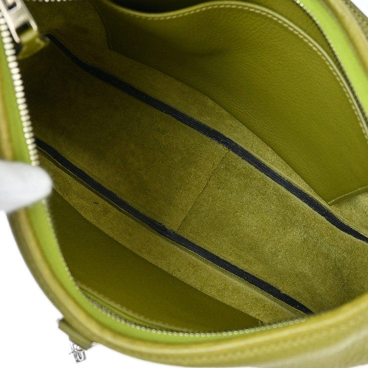 Hermes Anis Green Taurillon Clemence Trim 31 Shoulder Bag PK Square:L25 134864
