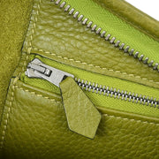 Hermes Anis Green Taurillon Clemence Trim 31 Shoulder Bag PK Square:L25 134864