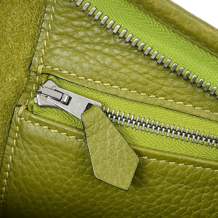 Hermes Anis Green Taurillon Clemence Trim 31 Shoulder Bag PK Square:L25 134864