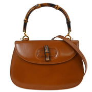 Gucci Brown Bamboo 2way Handbag 00020460188 134869