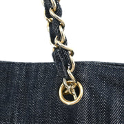 Chanel Navy Denim Night Flight Tote Handbag 134870
