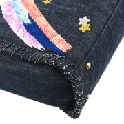 Chanel Navy Denim Night Flight Tote Handbag 134870