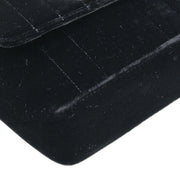 Chanel Black Velvet Mademoiselle Shoulder Bag 134871