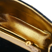 Chanel Black Velvet Mademoiselle Shoulder Bag 134871