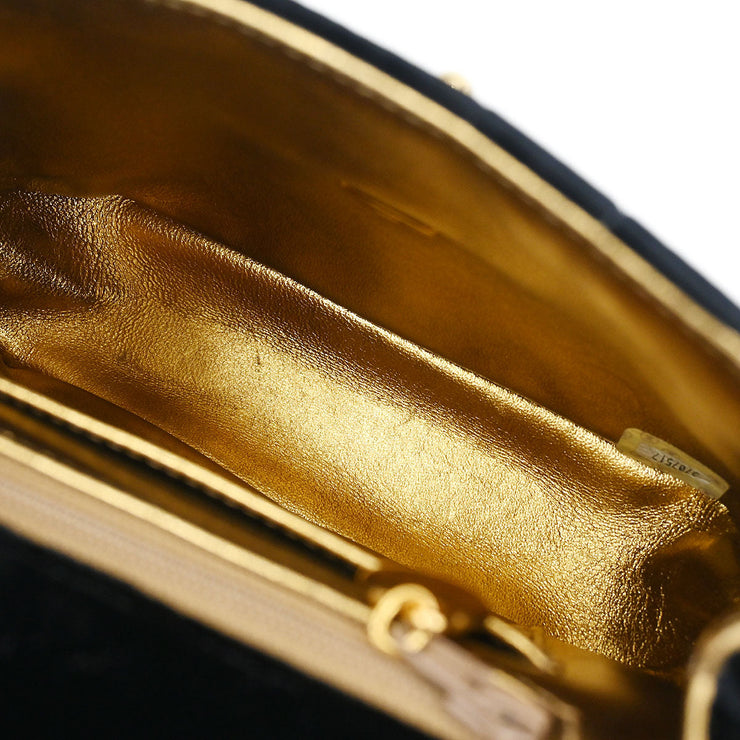 Chanel Black Velvet Mademoiselle Shoulder Bag 134871