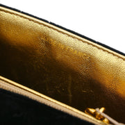 Chanel Black Velvet Mademoiselle Shoulder Bag 134871