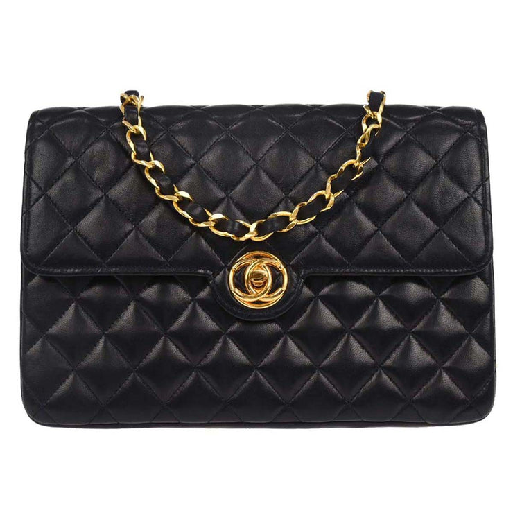 Chanel Navy Lambskin Shoulder Bag 134873