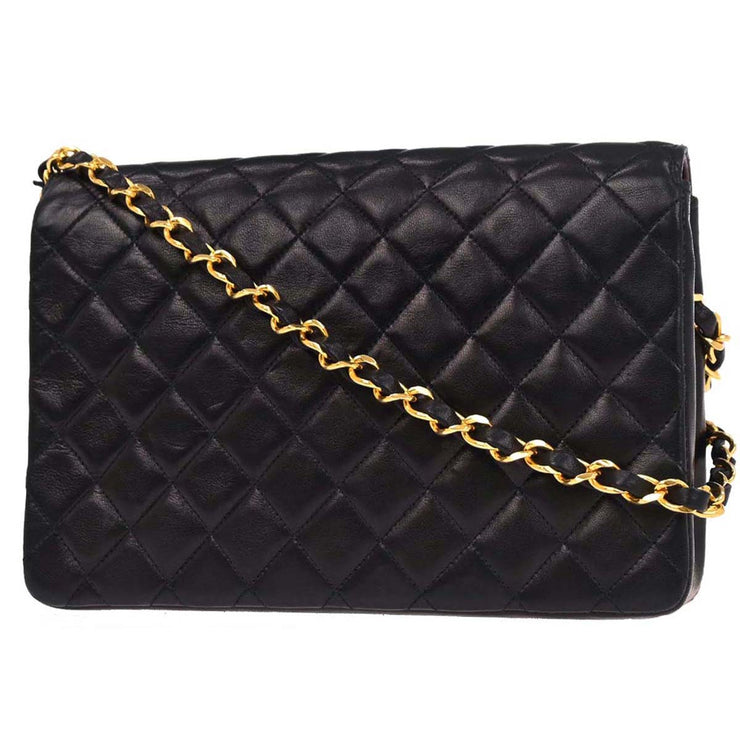 Chanel Navy Lambskin Shoulder Bag 134873