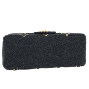 Chanel Gray Wool Wild Stitch Shoulder Bag 134874
