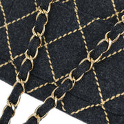 Chanel Gray Wool Wild Stitch Shoulder Bag 134874