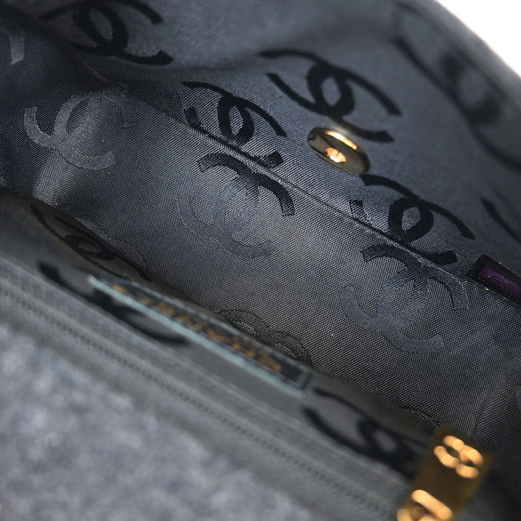 Chanel Gray Wool Wild Stitch Shoulder Bag 134874