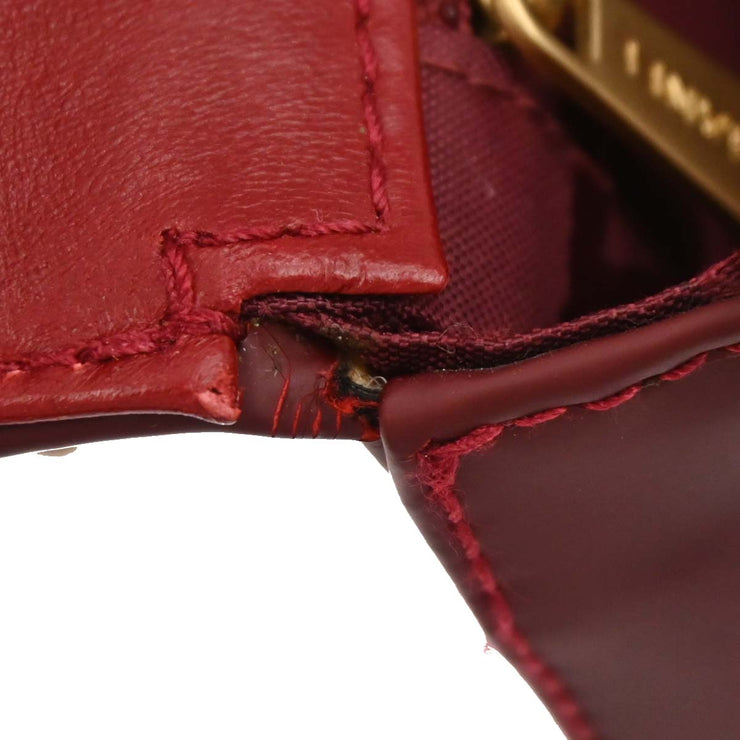 Chanel Red Calfskin Wild Stitch Mini Classic Square Flap Bag 17 134879