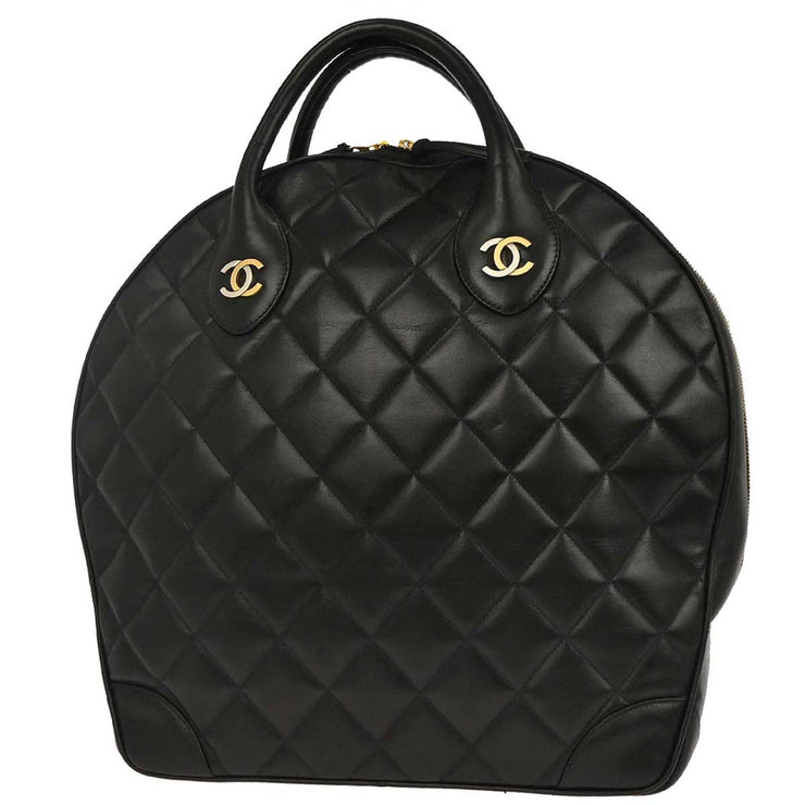 Chanel Black Lambskin Paris Handbag 134880