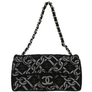 Chanel Black Canvas Chain Print Handbag 134881
