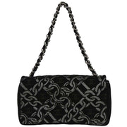 Chanel Black Canvas Chain Print Handbag 134881