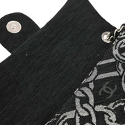 Chanel Black Canvas Chain Print Handbag 134881