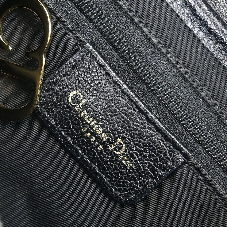 Christian Dior Black Leather Saddle Handbag RU0091 134890
