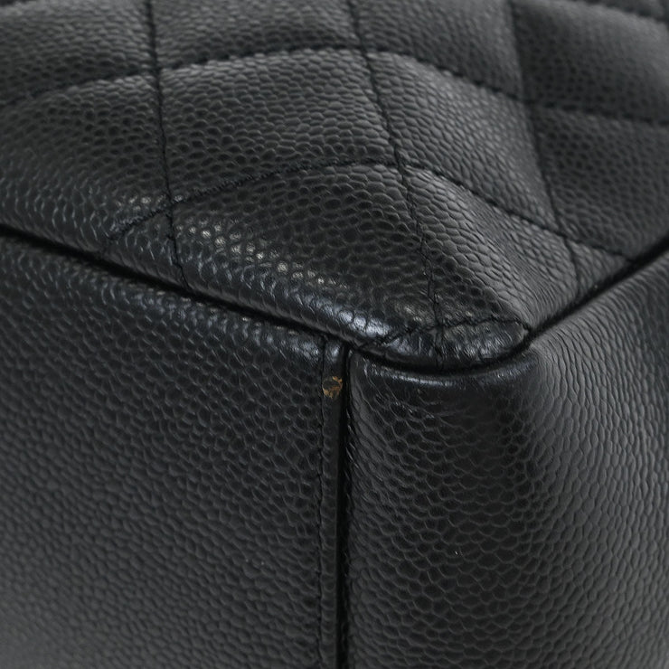 Chanel Black Calfskin Tote Chain Handbag 134910