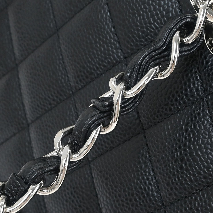 Chanel Black Calfskin Tote Chain Handbag 134910