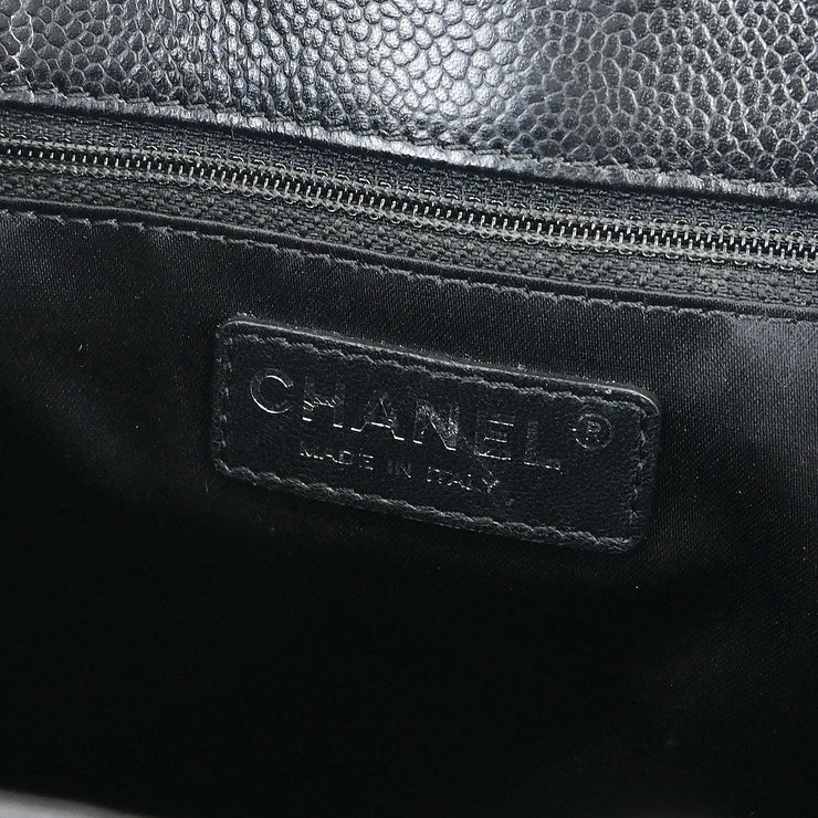 Chanel Black Calfskin Tote Chain Handbag 134910